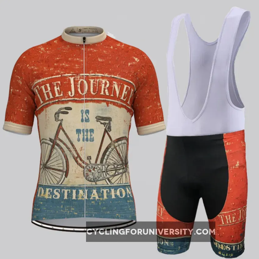 The Journey Is The Destination Cycling Kit Red Outlet