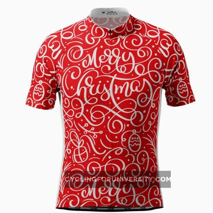 Men's Christmas Swirl Short Sleeve Cycling Jersey Restock