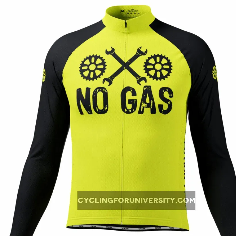Men's No Gas Pollution Free Long Sleeve Cycling Jersey