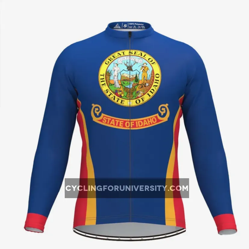The Idaho State Flag Men's LS Cycling Jersey Outlet