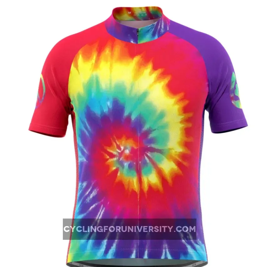 Men's Tie Dye Short Sleeve Cycling Jersey Dye Jersey