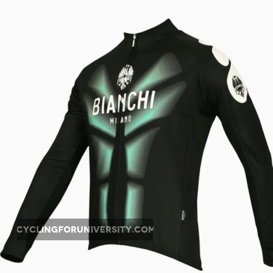 Bianchi Milano Winter Fleece long sleeves jersey MALTA black