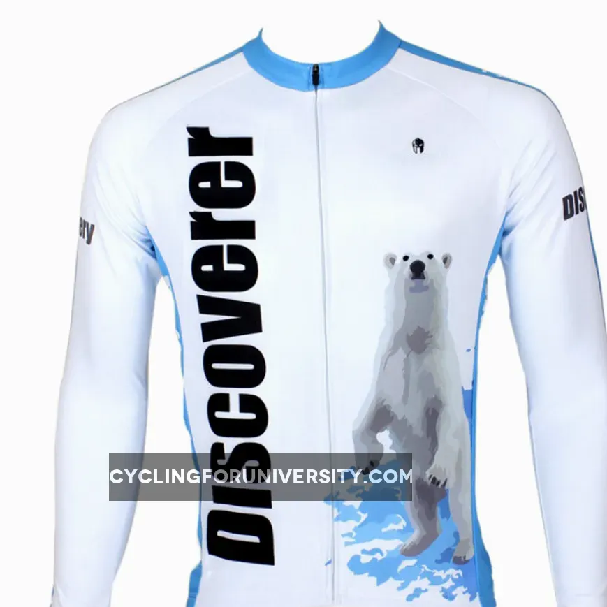 Ilpaladino Snow Polar Bear Men's Long/Short-sleeve Cycling Bike jersey T-shirt Summer Spring Autumn Road Bike Wear Mountain Bike MTB Clothes Sports Apparel Top NO.299