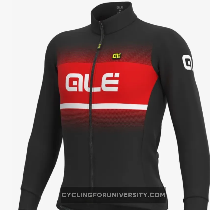 ALE' Blend Solid Winter Red Long Sleeve Jersey,