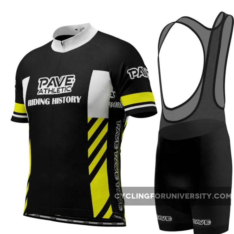 PAVE Athletic Retro Auto Black Short Sleeve Cycling Kit