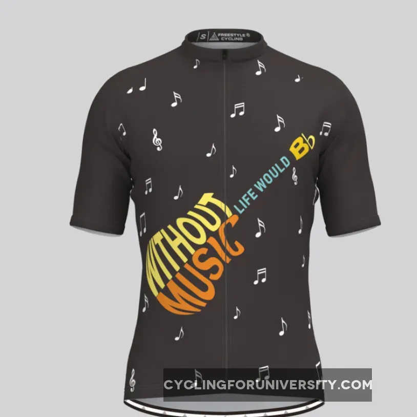 Without Music Life Would B Flat Cycling Jersey To Buy