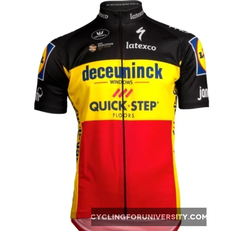 2019 Deceuninck-Quick-Step belgian champ Short Sleeve cycling Jersey bike clothing Cycle apparel Shirt