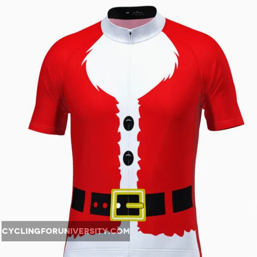 Men's Bearded Santa Claus Suit Christmas Cycling Jersey #Santa Claus Jersey