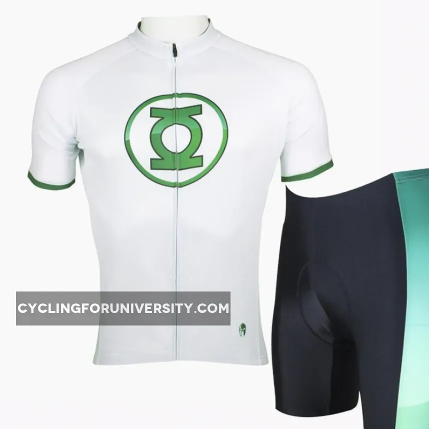 Detective Comics Super Hero Green Lantern Men's Short/Long-sleeve Cycling Jersey Jacket Bicycling Suit T-shirt Summer Spring Autumn Clothes Sportswear Cycle Racing NO.037