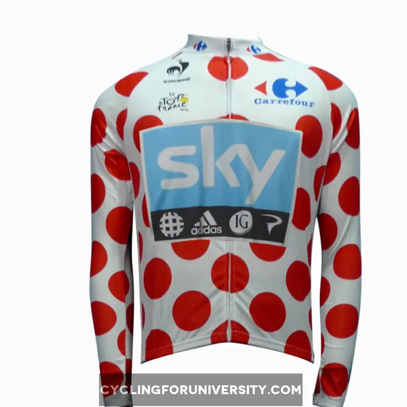 Team SKY Red Dots Winter Jacket Tour De France 2012