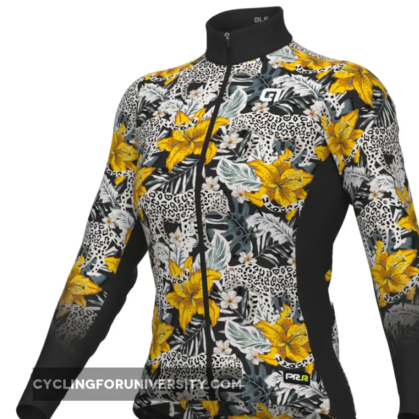 Ale PRR Hibiscus Long Sleeve Woman Jersey - Yellow To Buy