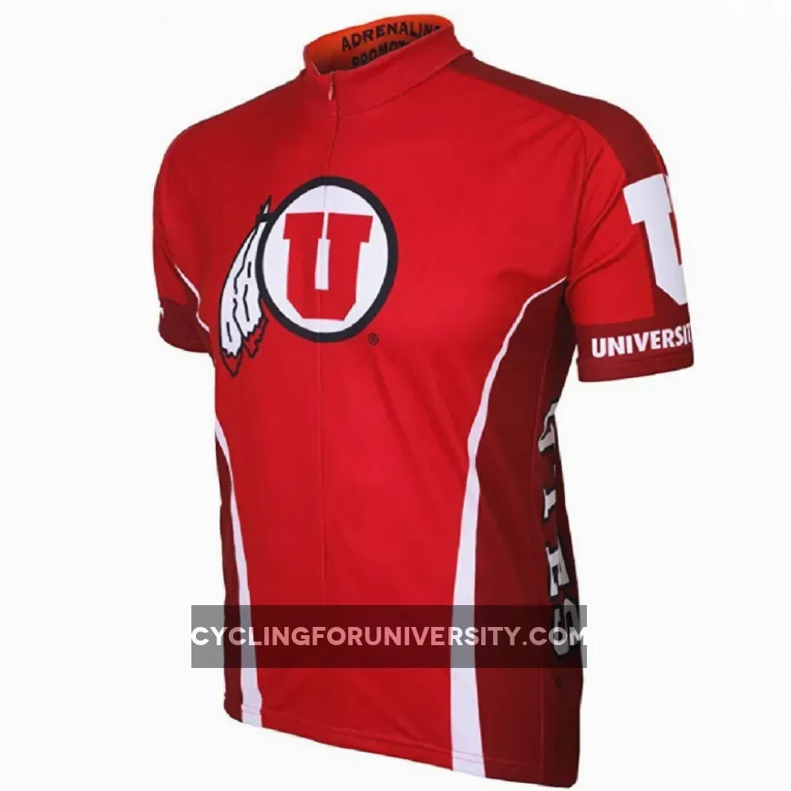 Adrenaline Promo University of Utah Utes 3/4 zip Men's Cycling Jersey UTAH-MED