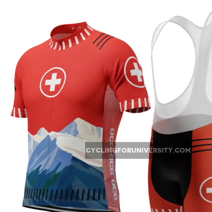 Men's Swiss Alps Short Sleeve Cycling Kit To Buy