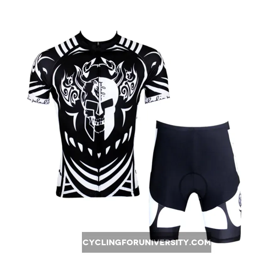 ILPALADINO Knight Mask Skull Sport Shirt Cycling Short/Long Sleeve Jersey/Suit Exercise Bicycling Pro Cycle Clothing Racing Apparel Outdoor Sports Leisure Biking Shirts 077