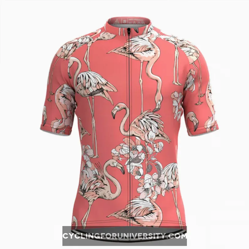 Men's Flamingo Floral Print Hawaiian Cycling Jersey Online
