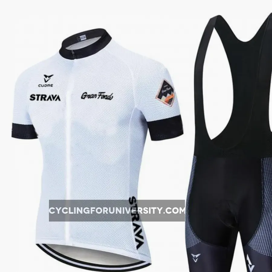 Cycling Jersey Suit 2022 new white STRAVA Pro Bicycle Team Short Sleeve Summer breathable Cycling Clothing Sets