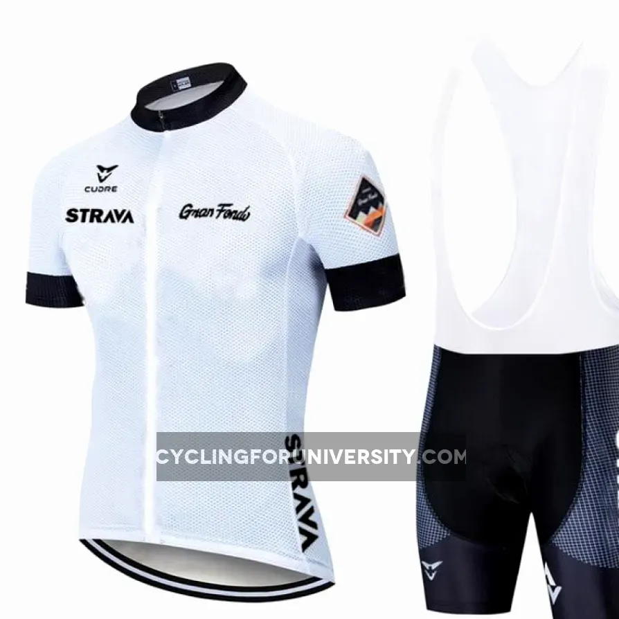 Cycling Jersey Suit 2022 new white STRAVA Pro Bicycle Team Short Sleeve Summer breathable Cycling Clothing Sets