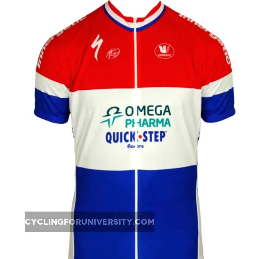 OMEGA PHARMA-QUICKSTEP dutch champ 2012/13 Vermarc professional cycling team - Cycling Jersey Short Sleeve