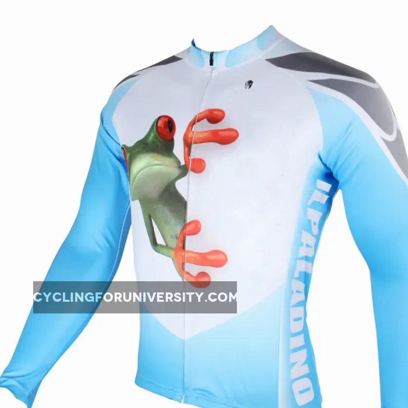 ILPALADINO Men's Long Sleeves Cycling Jersey Spring Autumn Exercise Bicycling Pro Cycle Clothing Racing Apparel Outdoor Sports Leisure Biking Shirts NO.156