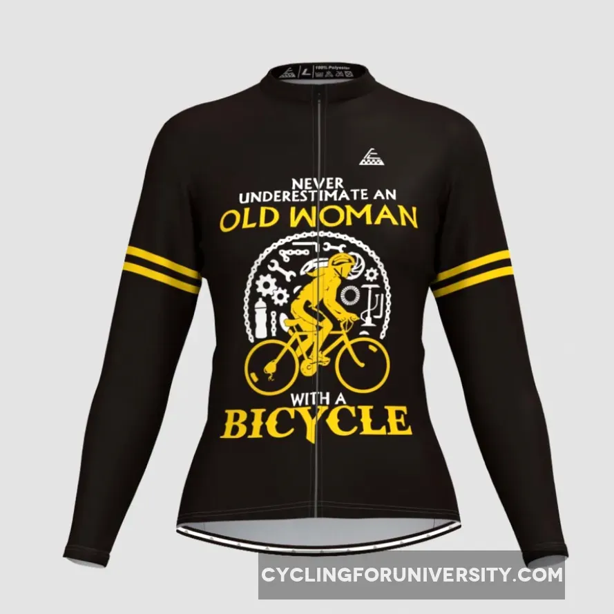 Women's Old Woman Long Sleeve Cycling Jersey V2 For Sale