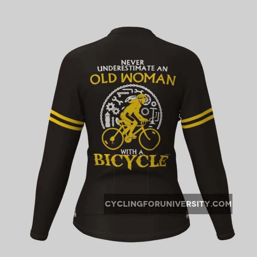 Women's Old Woman Long Sleeve Cycling Jersey V2 For Sale