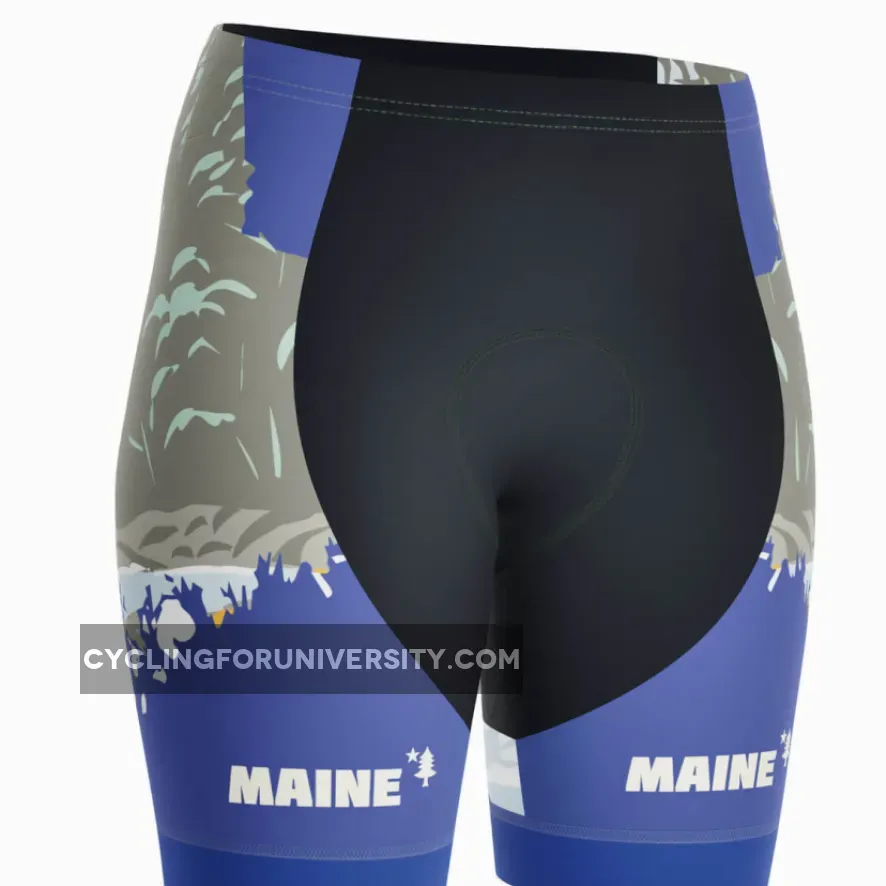 Women's Maine State Flag Gel Padded Cycling Shorts Restock