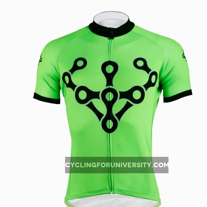 ILPALADINO Green Men's Cycling Jersey Green Comfortable Mountain Bike Clothes Bike Shirt Apparel Outdoor Sports Gear Leisure Biking T-shirt NO.625