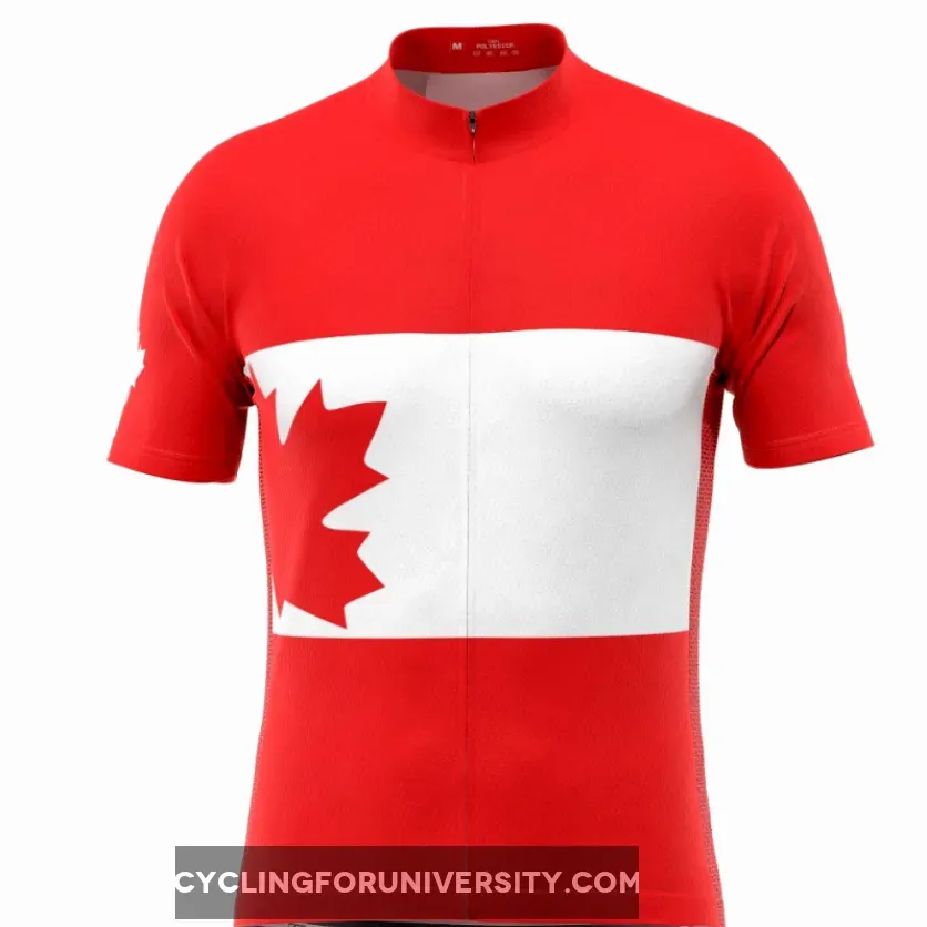 Men's Canadian Maple Leaf Short Sleeve Cycling Jersey