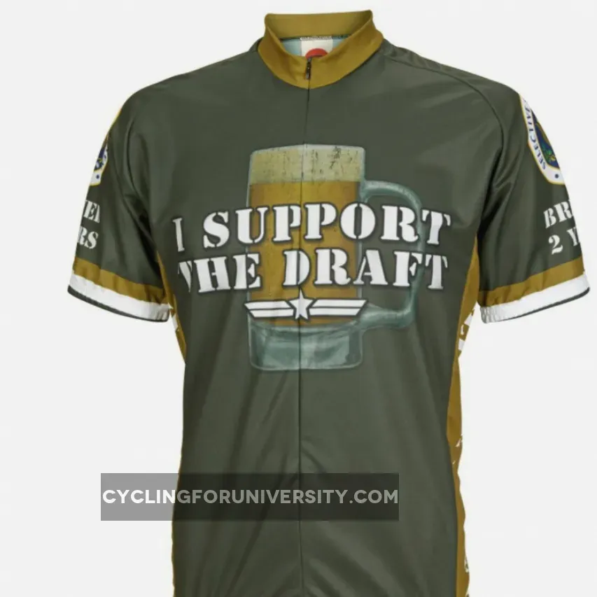 I Support the Draft Beer Short sleeve 16" zip men's cycling jersey