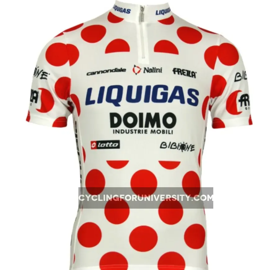 Liquigas Bergtrikot 2009 Radsport-Profi-Team Short Sleeve Jersey