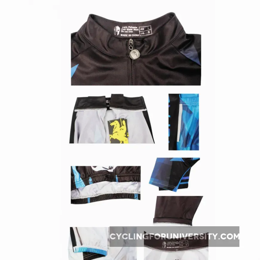 Fragment Black&Blue Men's Short-Sleeve Bicycling Shirts Summer NO.690