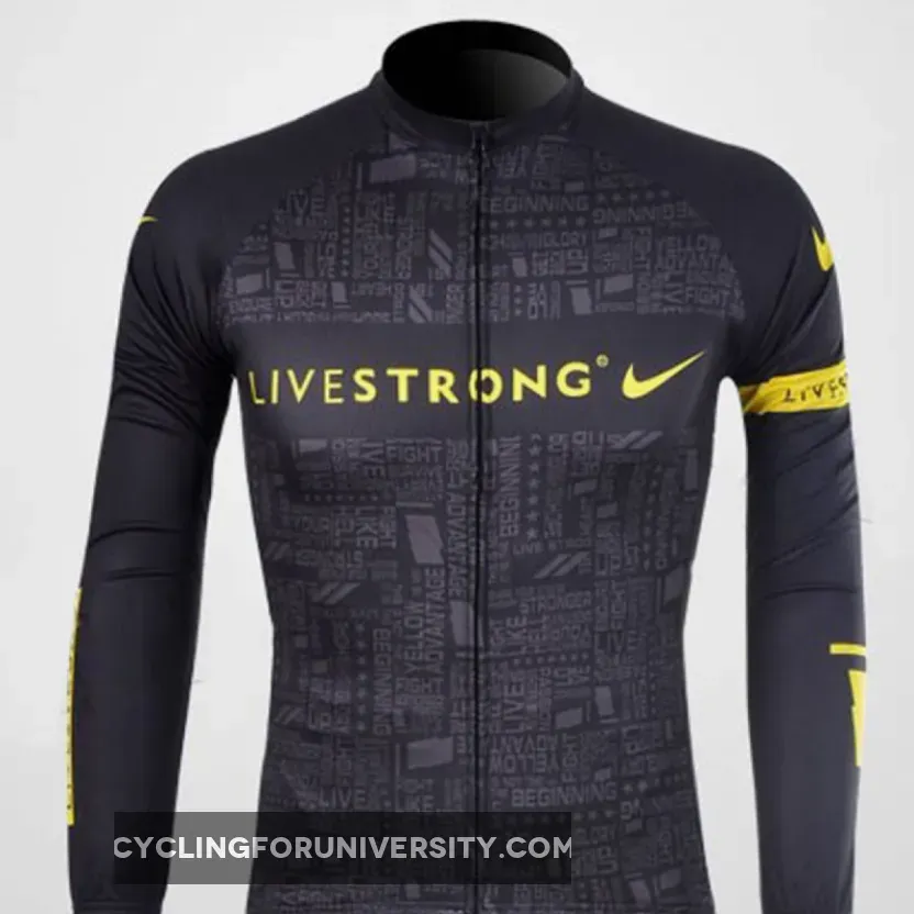 2012 LIVESTRONG BLACK EDITION Long Sleeve Jersey For Sale