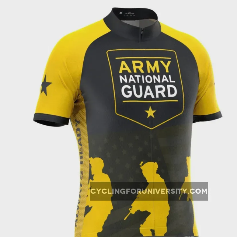 Men's US Army National Guard Short Sleeve Cycling Jersey, Us Army Cycling Jersey