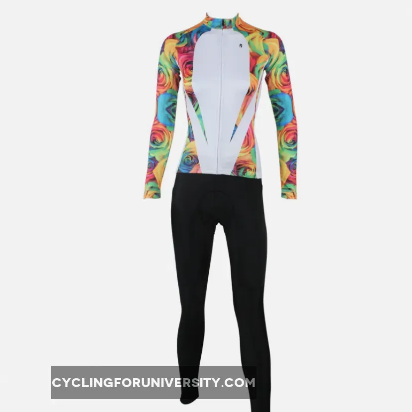 ILPALADINO Women's Long Sleeves Yellow Cycling Clothing Apparel Outdoor Sports Leisure Biking Shirt Suits with Tights NO.224