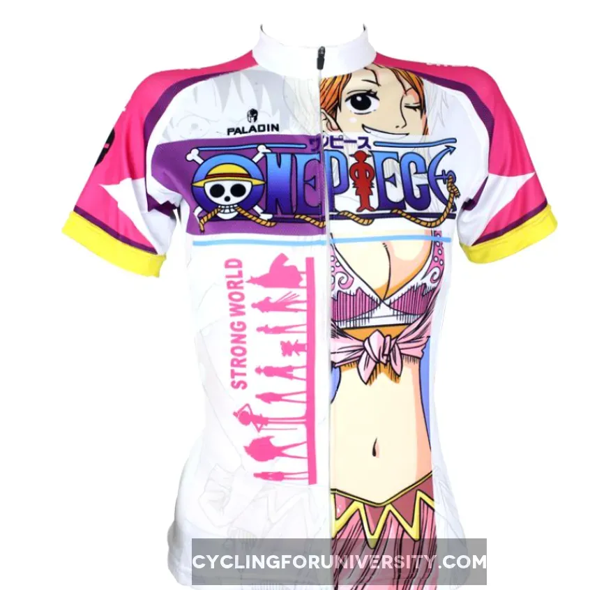 Ilpaladino ONE PIECE Series Woman's Summer Sport Cycling Jersey/Suit Apparel Outdoor Sports Gear Leisure Biking T-shirt Cartoon World Nami/Robin/Luffy/Pirate Empress/Chopper