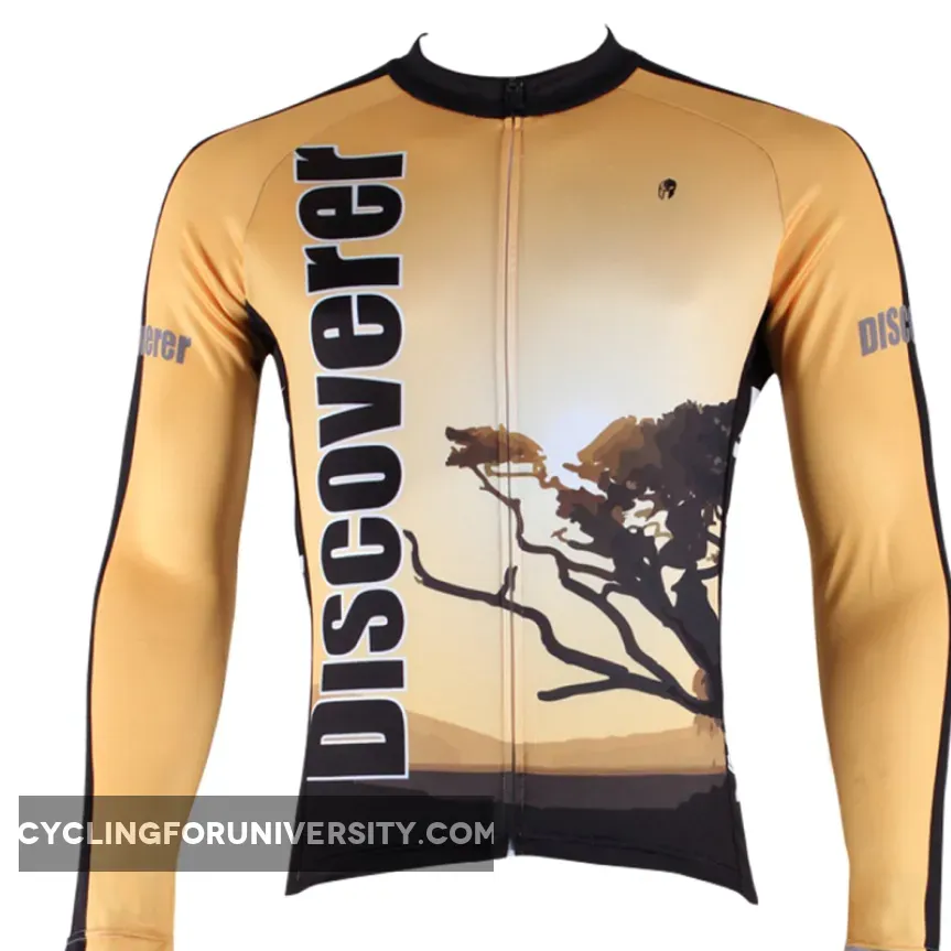 Ilpaladino Dusk Steppes Men's Long/Short-sleeve Cycling Bike jersey T-shirt Summer Spring Autumn Road Bike Wear Mountain Bike MTB Clothes Sports Apparel Top NO.300