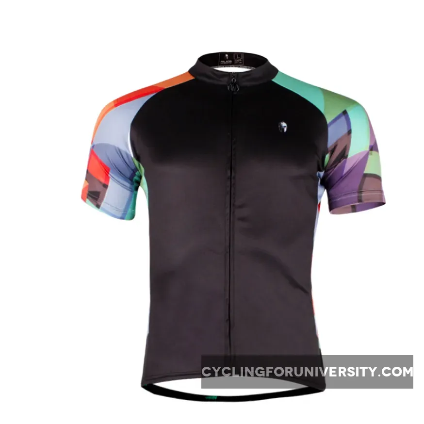 Colorful Arms Black Jersey Men's Short-Sleeve Shirts Summer NO.662