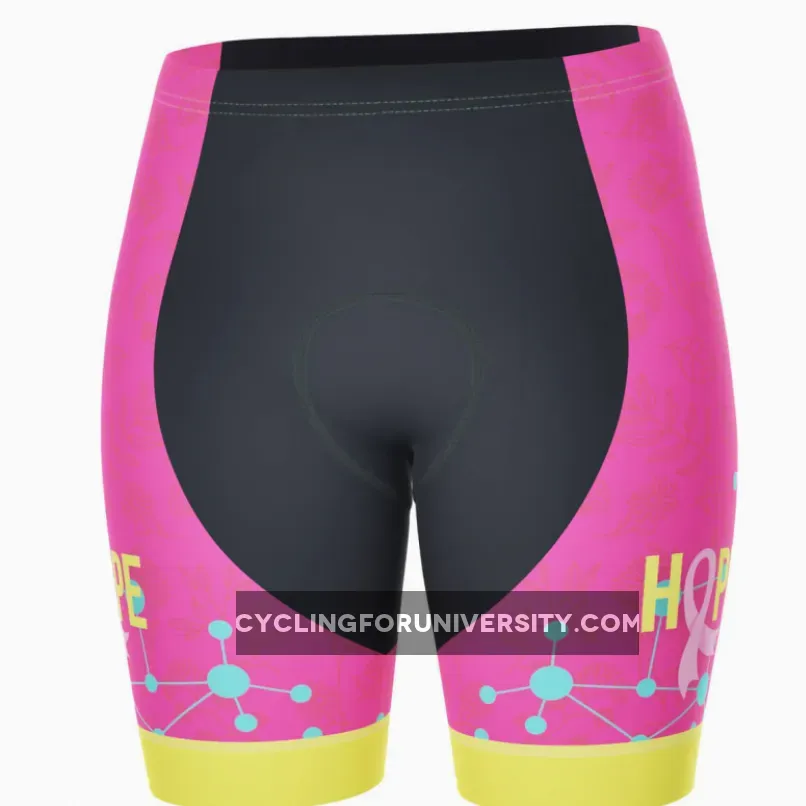 Women's Breast Cancer Faith Hope Love Gel Padded Cycling Shorts / Padded Cycling Shorts For Women