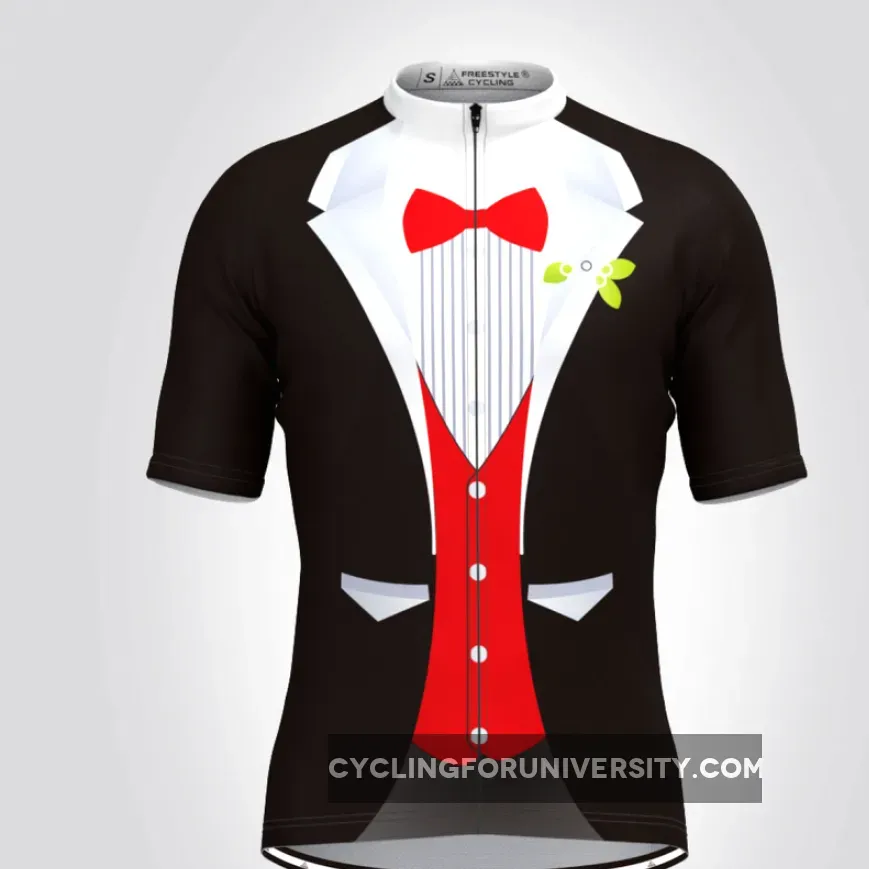 Men's Tuxedo Short Cycling Jersey Red Restock