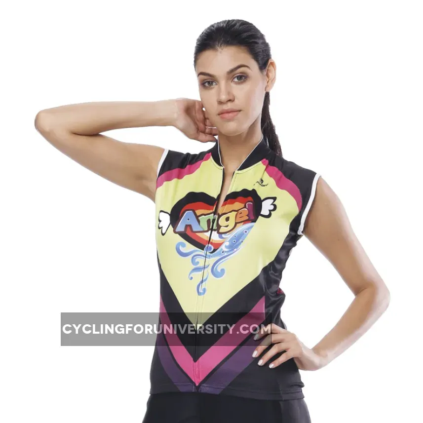 Heart Angel Cat Women's Cycling Sleeveless Bike Jersey/Kit T-shirt Summer Spring Road Bike Wear Mountain Bike MTB Clothes Sports Apparel Top / Suit/ Shorts NO.807