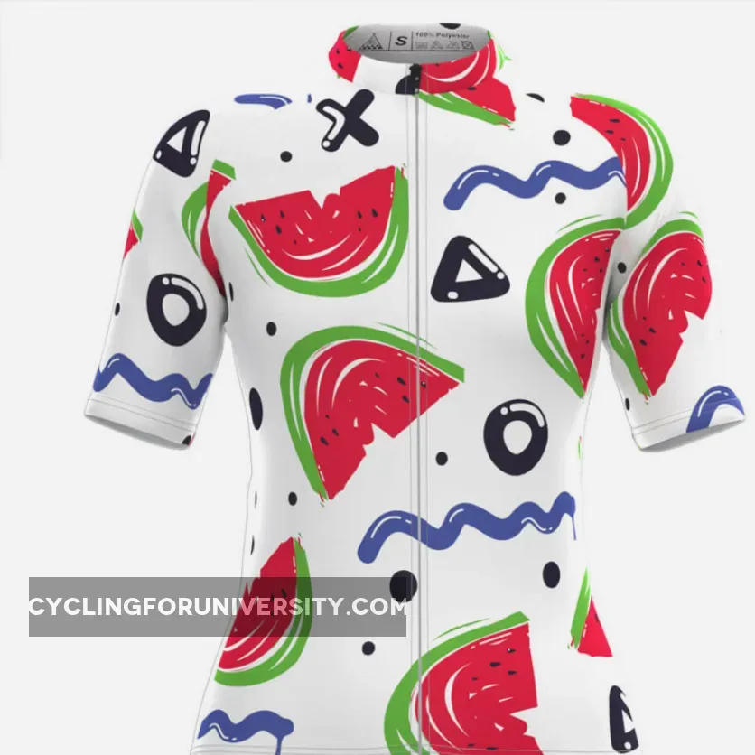 Women's Watermelon Print Cycling Jersey For Sale
