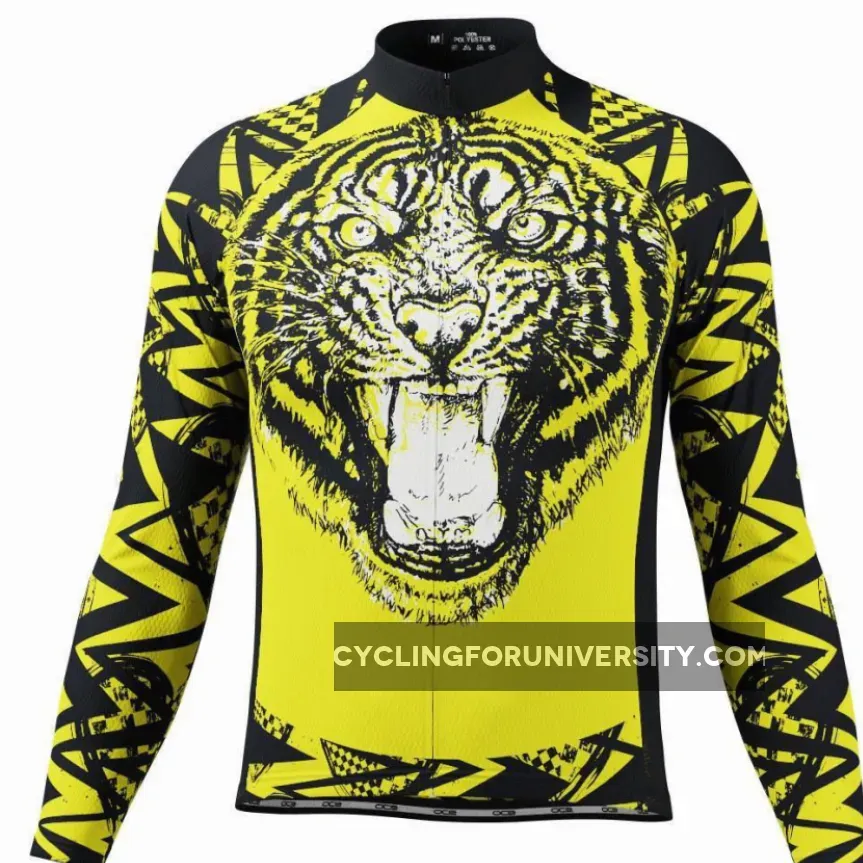 Men's Wild Tiger Long Sleeve Cycling Jersey Brand New
