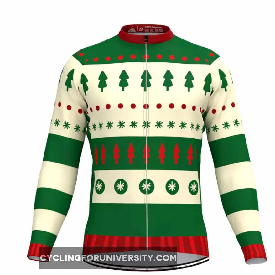 Ugly Christmas Sweater Long Sleeve Cycling Jersey V1