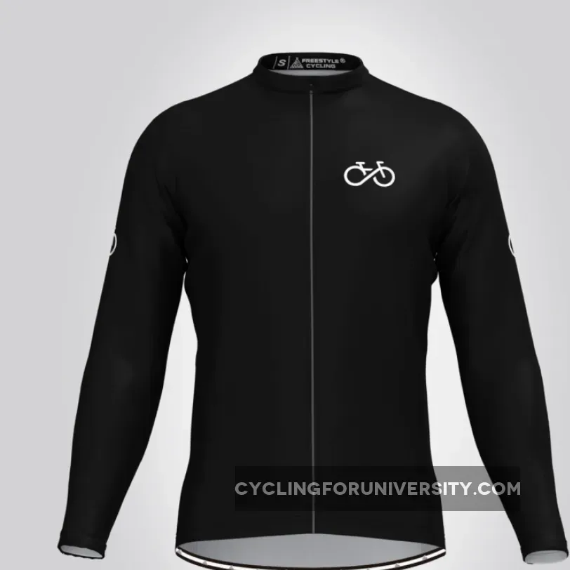 Ride Forever Men's LS Cycling Jersey - Black New Releases