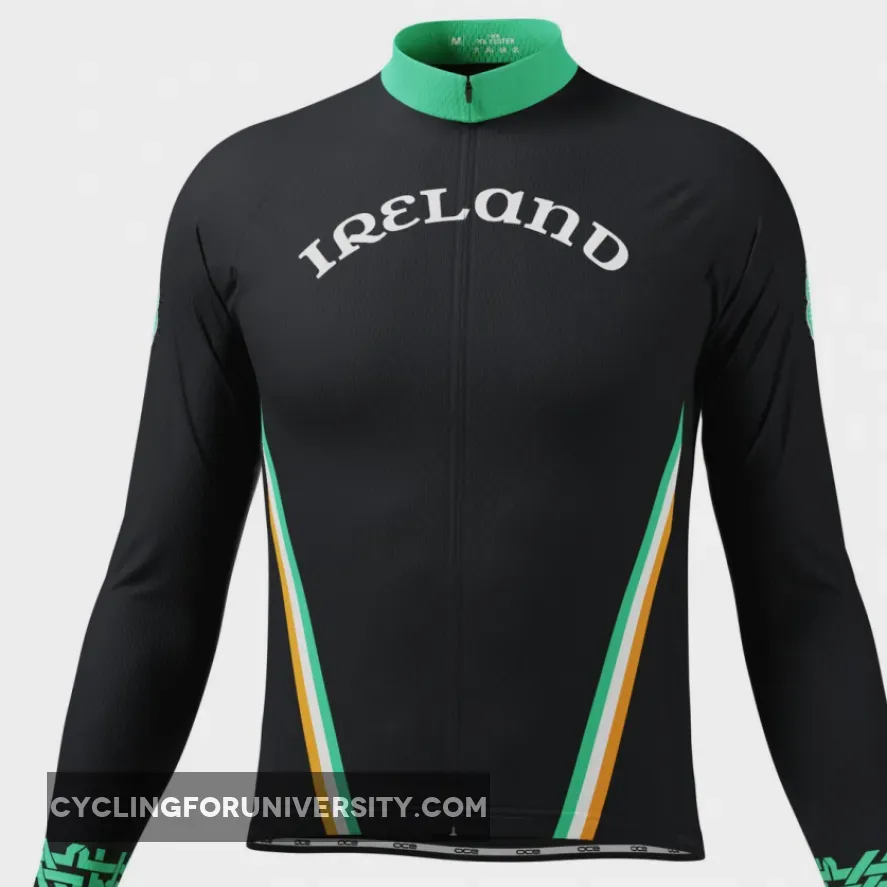 Men's Ireland Shamrock Long Sleeve Cycling Jersey Outlet