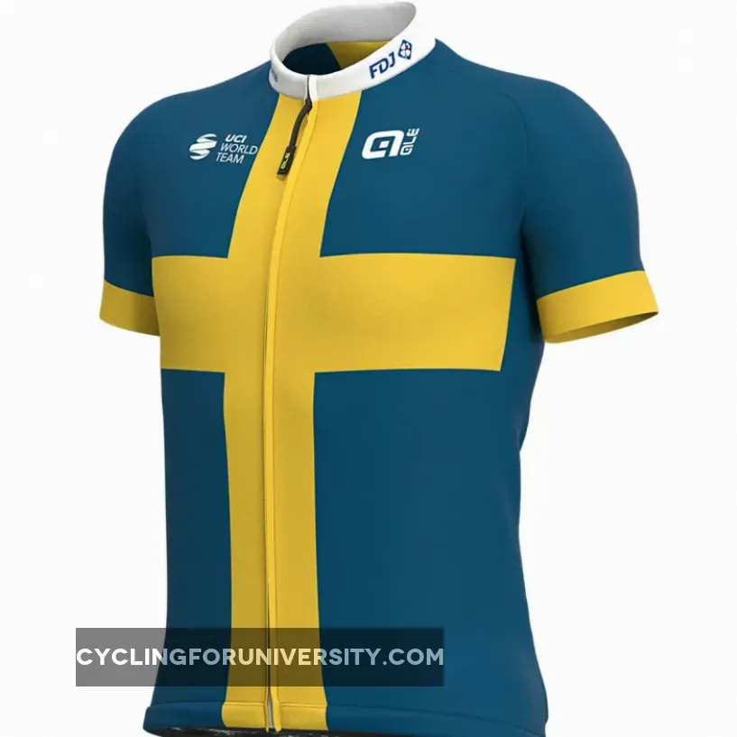 2020 Groupama FDJ Swedish Champion Full Zipper Jersey, GRO20J3