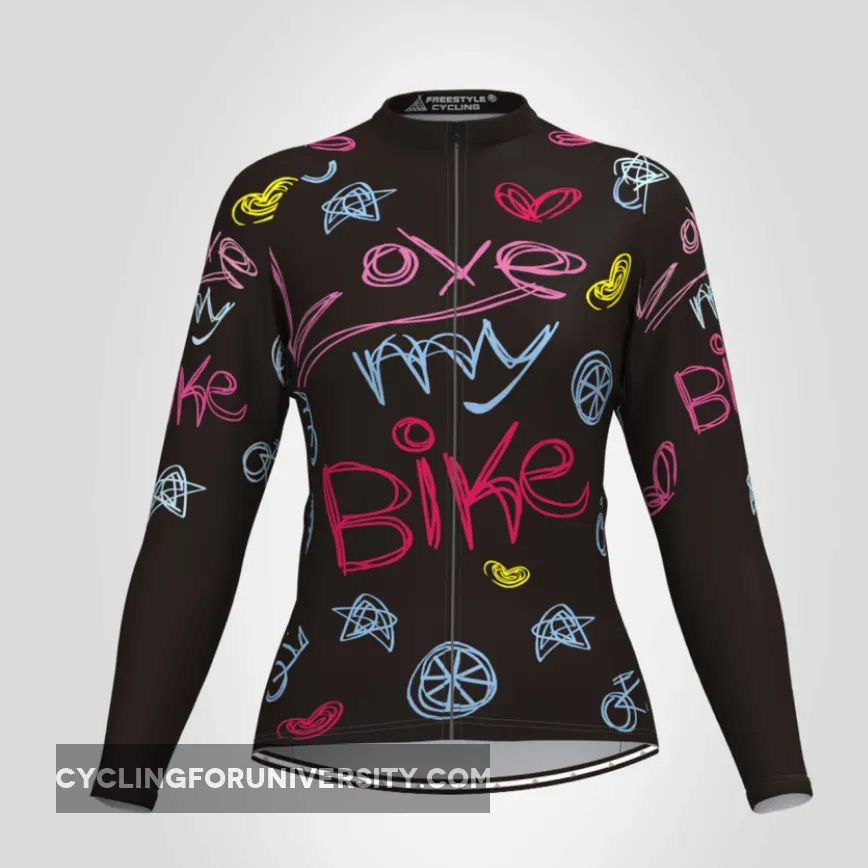 Love My Bike Women's Long Sleeve Cycling Jersey To Buy