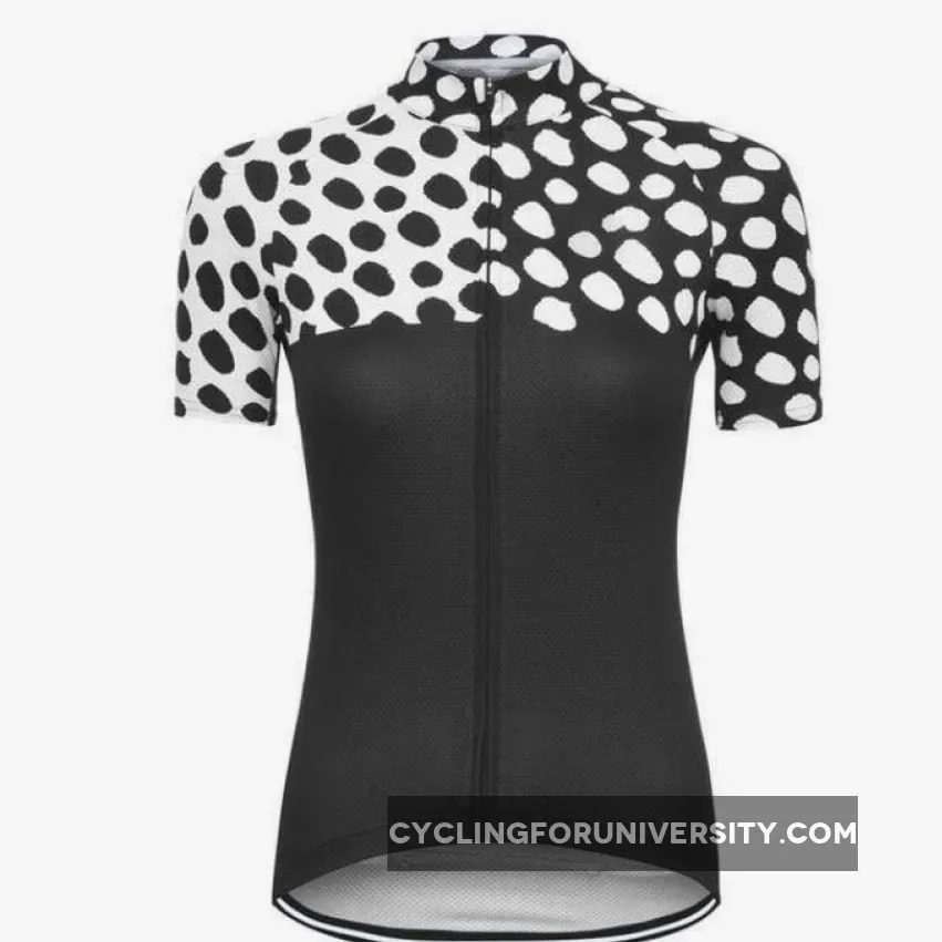 Women's Leopard Spots Black Cycling Jersey Brand New