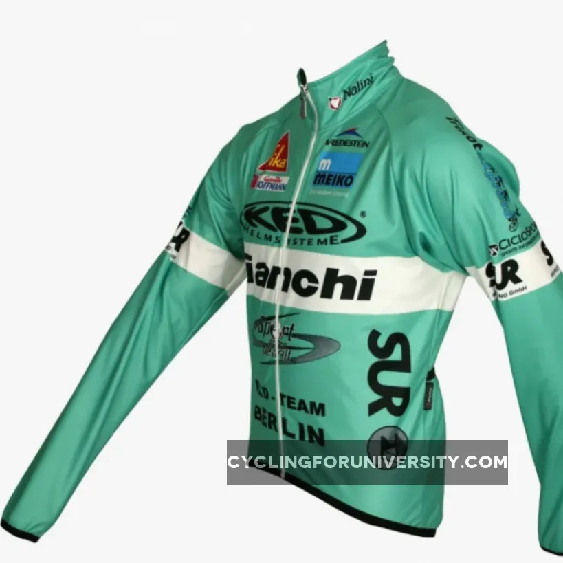 BIANCHI BERLIN 2012 Nalini Radsport-Profi-Team Winter Fleece Long sleeve cycling jersey jacket