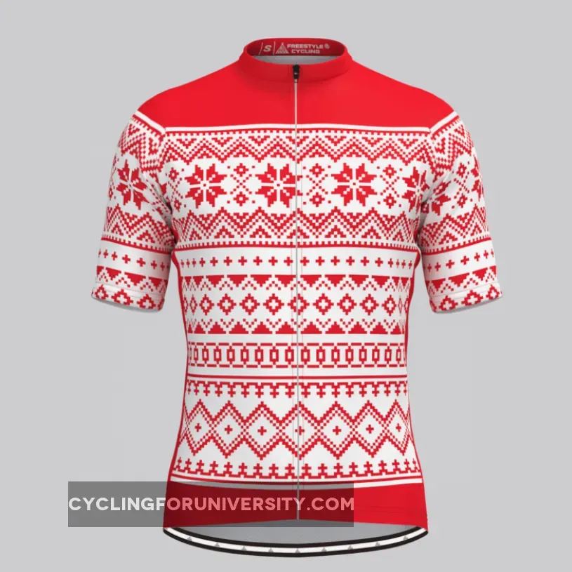 Classic Ugly Christmas sweater Men's Cycling Jersey - Red